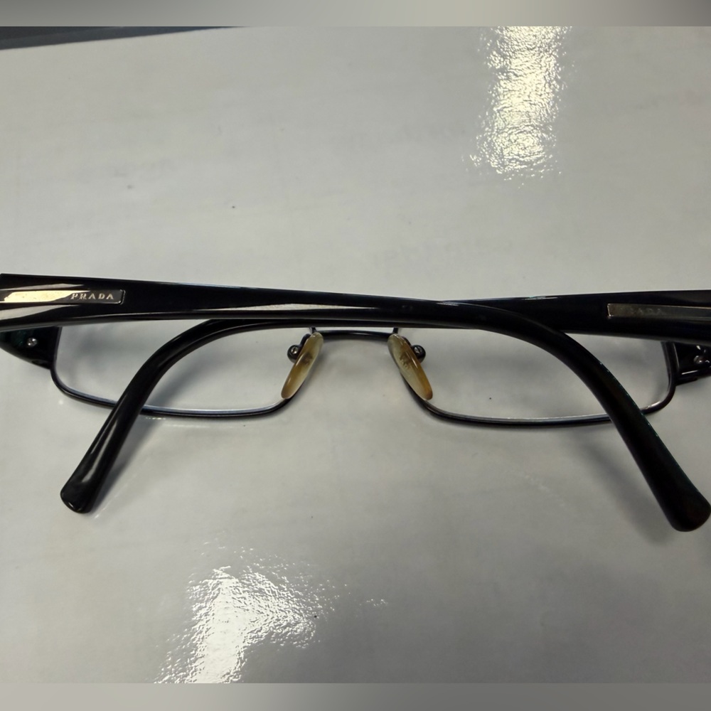Prada Black and Silver Eyeglasses - Picture 2 of 5